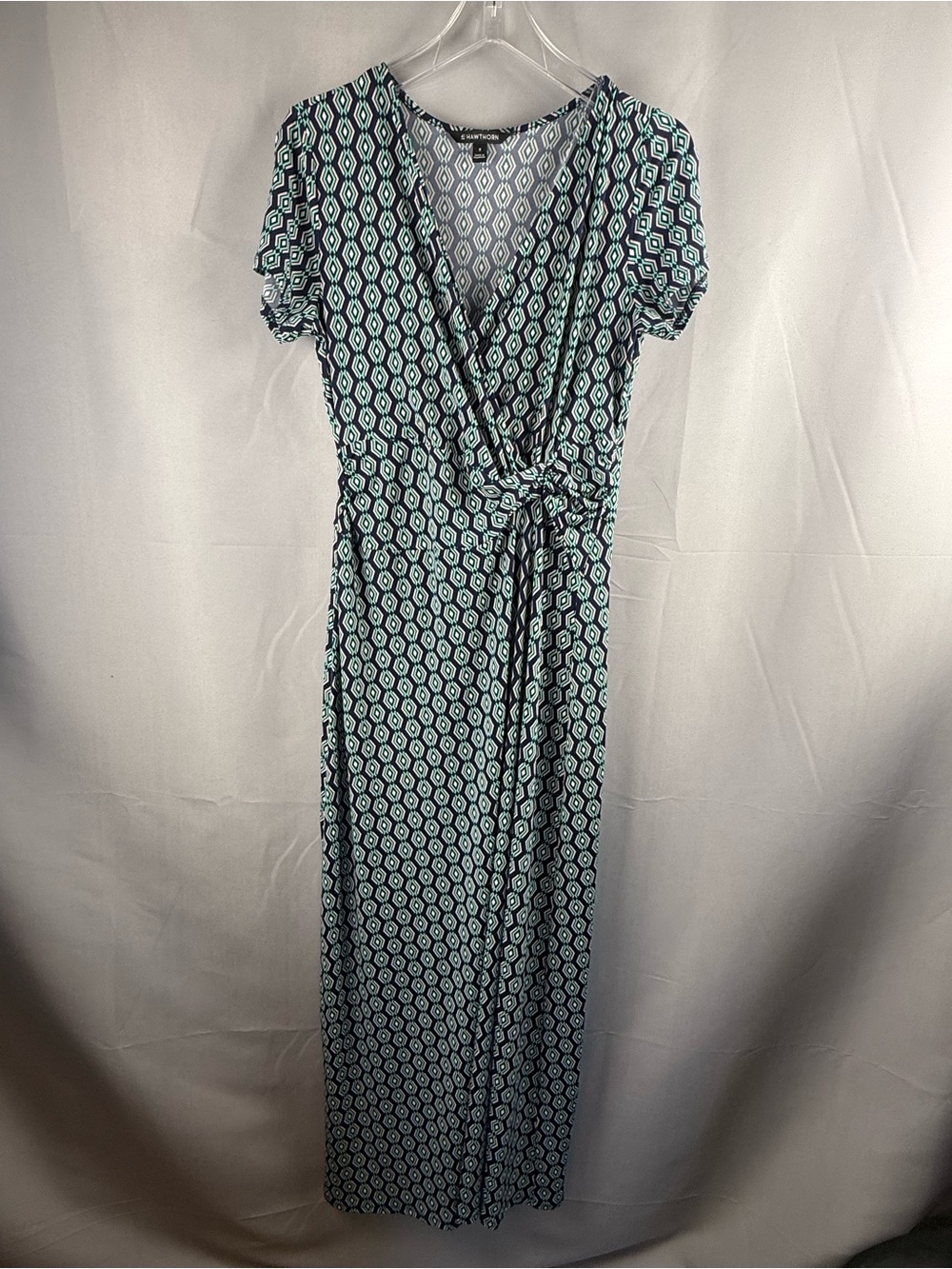 41 Hawthorn Geometric Faux Wrap Maxi Dress M